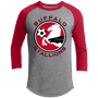 Buffalo Stallions Raglan Shirt Franchise MISL Soccer color Heather Grey/Red