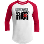 Chicago Riot Raglan Shirt Franchise MISL Soccer color White/Red