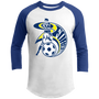 Cleveland Force Raglan Shirt Franchise MISL Soccer color White/Royal Blue