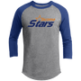 Tacoma Stars Raglan Shirt Franchise MISL Soccer color Heather Grey/Royal Blue