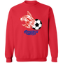 Connecticut Wildcats Sweatshirt Classic Crewneck ASL Soccer color Red