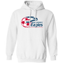 New Jersey Eagles Hoodie Pullover Classic ASL Soccer color White