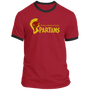 Philadelphia Spartans T-shirt Rarified Ringer ASL Soccer color Red/Black