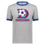 Dallas Tornado T-shirt Ringer NASL Soccer color Athletic Heather/Royal Blue