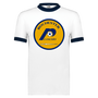 Rochester Lancers T-shirt Ringer NASL Soccer color White/Navy Blue