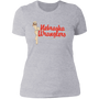 Nebraska Wranglers Womens Boyfriend T-Shirt WBL Basketball color Heather Grey