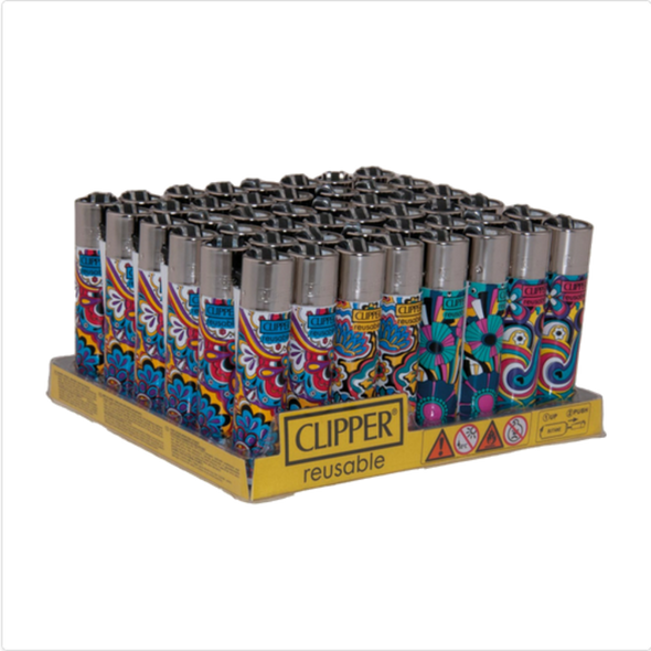 Clipper Lighters Mixed Designs 48 Pack