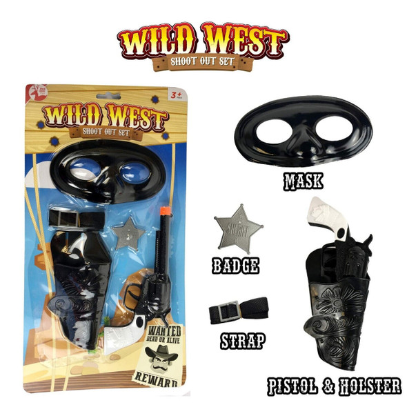 Red Deer Toys Wild West Shoot Out Set – cowboy toy gun and badge