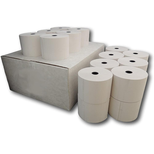 Box of 5 thermal till rolls 80mm x 80mm – BPA-free receipt paper for EPOS systems and cash registers
