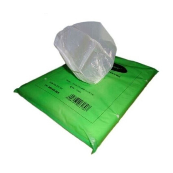 Hi Thene white HDPE counter bags – 8x10 inch 8mu plastic food-safe bags in 1000-pack for bakery, grocery & takeaway use