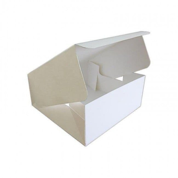 8 inch white stapleless cake box with lid – flat-packed foldable cardboard box for cakes 8 inch white stapleless cake box with lid – flat-packed foldable cardboard box for cakes