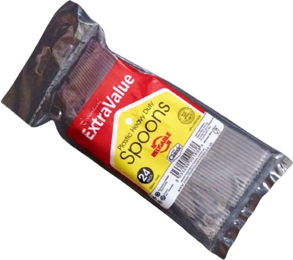 Essential Extra Value plastic spoons – 24-pack foodservice cutlery