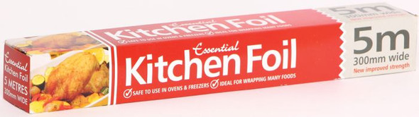 5m kitchen foil roll – 300mm wide aluminium foil for catering use