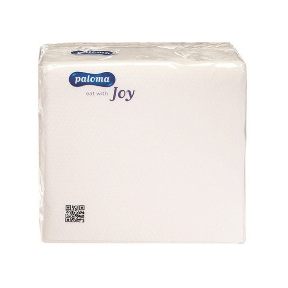 100pk white 1-ply Paloma napkins – 30x30cm economy catering tissue