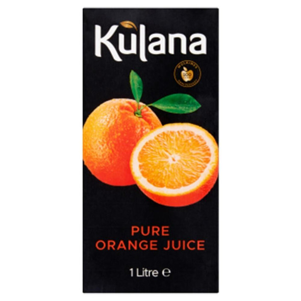 Kulana Orange Juice 1L carton with 100% juice label
