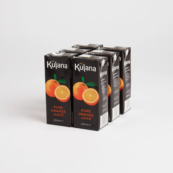 Wholesale case of 40 × Kulana Orange Juice 100ml cartons