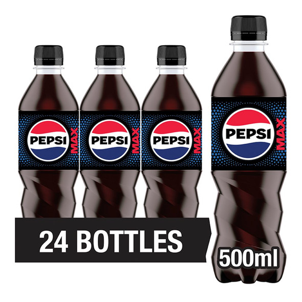Pepsi Max No Sugar 500ml bottle front label