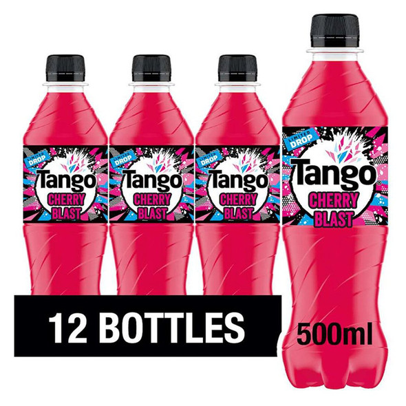 Case of 12 × Tango Blast Cherry 500ml bottles for wholesale