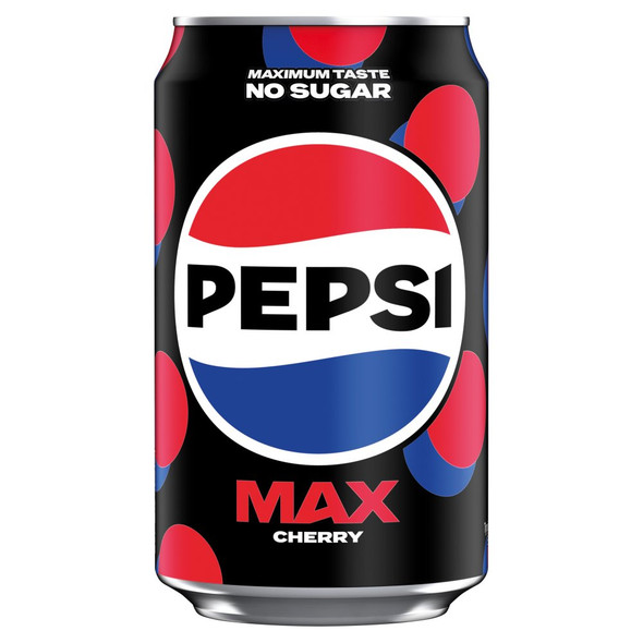 Pepsi Max Cherry 330ml can front label