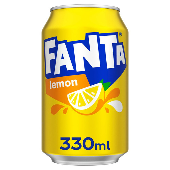 Fanta Lemon 330ml can front label
