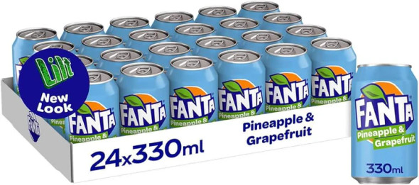 Case of 24 × Fanta Pineapple & Grapefruit 330ml cans for wholesale