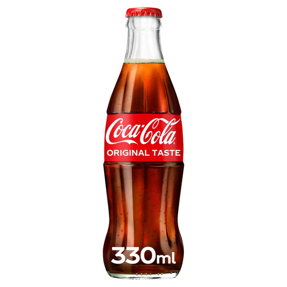 Coca‑Cola Original Taste 330ml glass bottle front view