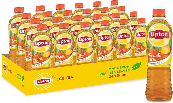Trade outer of Lipton Peach Ice Tea 500ml bottles for wholesale supply