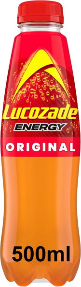 Lucozade Energy Drink Original 500ml bottle front label