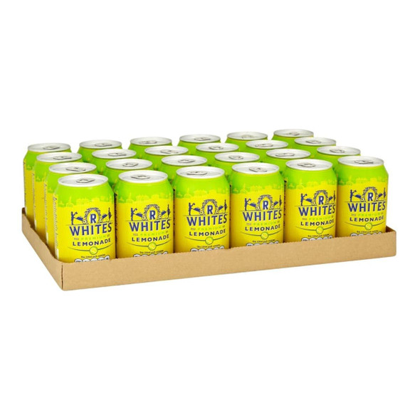 Tray of R White's Lemonade 24x330ml cans for wholesale supply