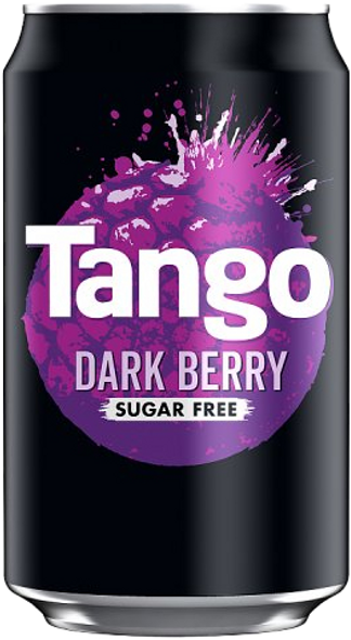 Tango Dark Berry Sugar Free 330ml can front label