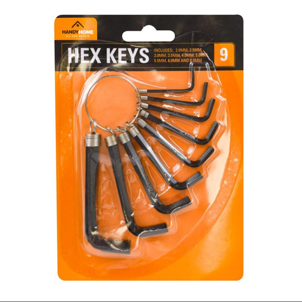Hex 9 Keys For Use In DIY set front packaging