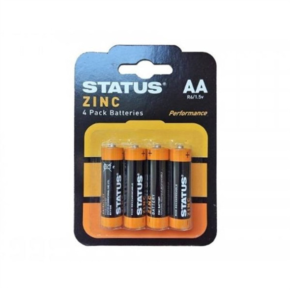 Status Zinc AA Batteries 4 pack front packaging