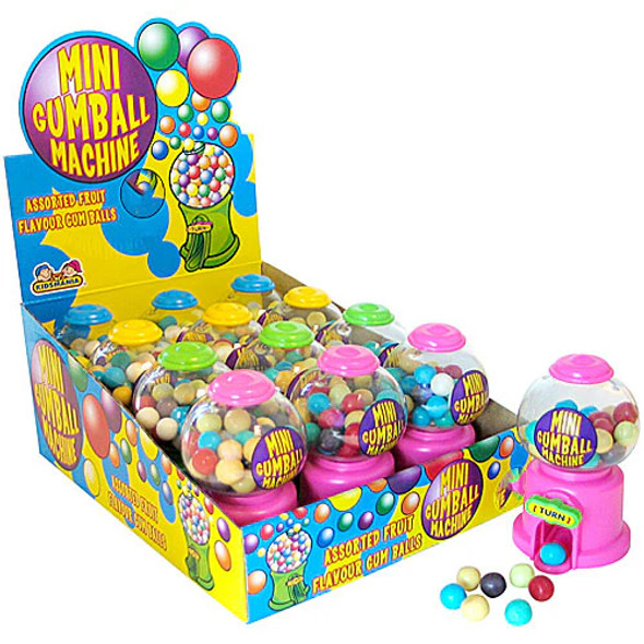 Bulk case of Bumerang Gum Ball Machines for wholesale cash and carry