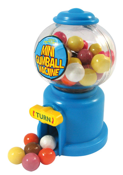 Bumerang Gum Ball Machine front view with colourful gum balls