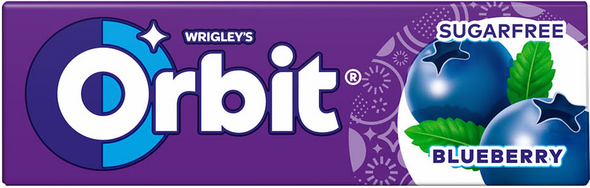 Orbit Blueberry Chewing Gum 10 pieces front pack