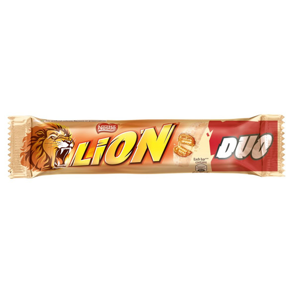 Lion White Chocolate Duo Bar 60 g front wrapper