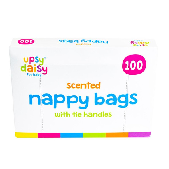 Upsy Daisy 100 Scented Nappy Bags front pack