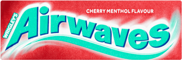 Airwaves Cherry Menthol Sugarfree Chewing Gum 10 Pieces front pack