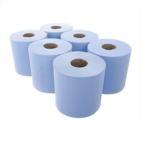 EFG Blue 2 Ply Centrefeed Roll 180m front pack