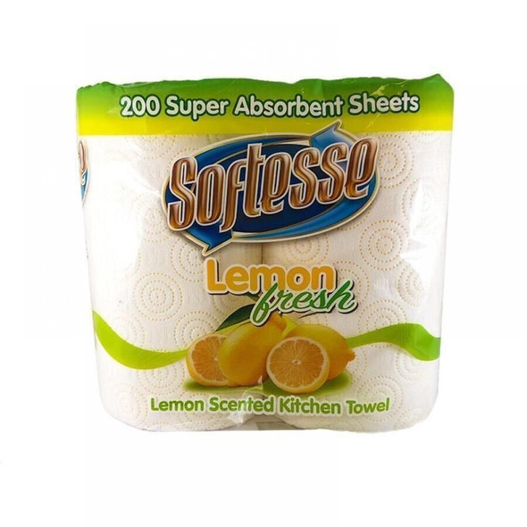 Softesse Lemon Fresh Kitchen Towel 2 Rolls front pack