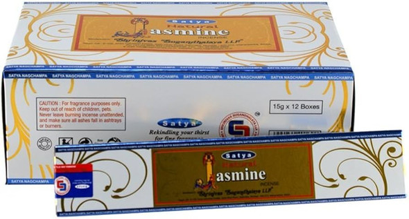 Satya Jasmine Incense Sticks 15g front pack
