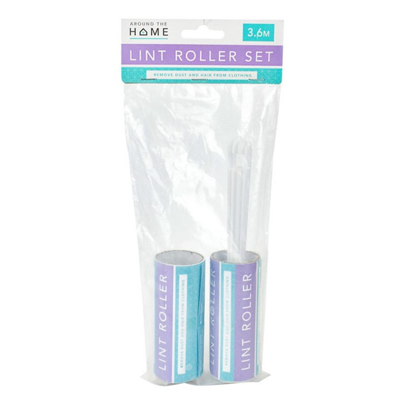 Around The Home Lint Roller Set 2pk front pack