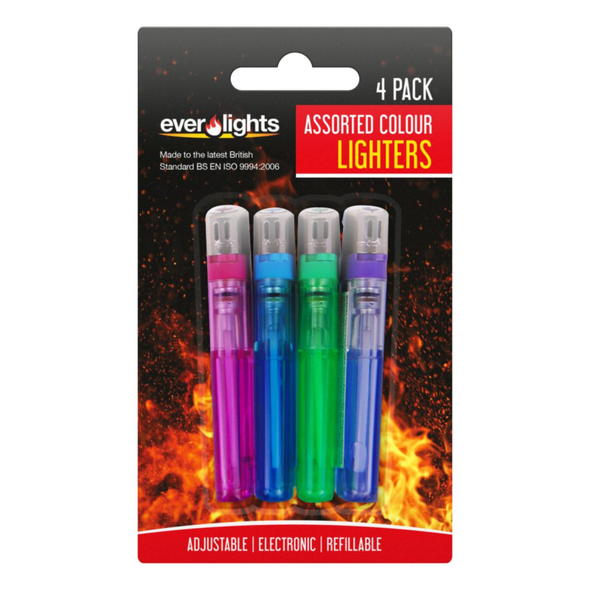 EverLights Electric Lighters 4 Pack front view