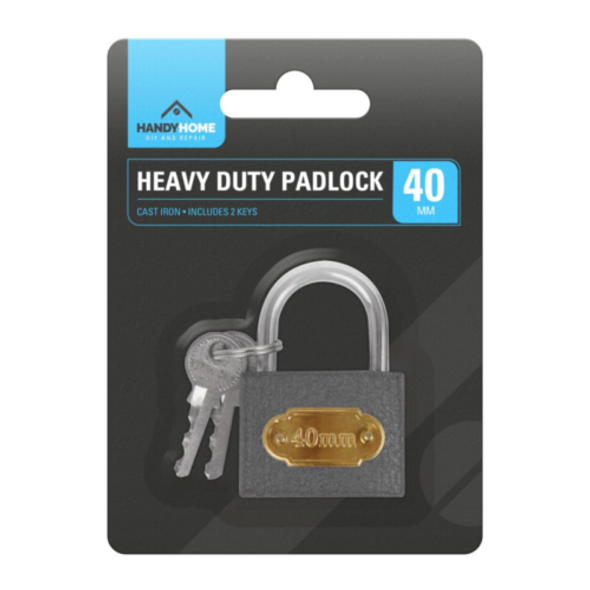 Handy Home Heavy Duty 40 mm padlock single front view