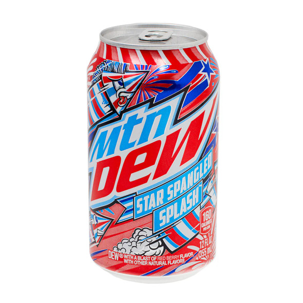 Mountain Dew Star Spangled Splash 355 ml front view can