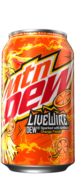 Mountain Dew LiveWire 355 ml front view can