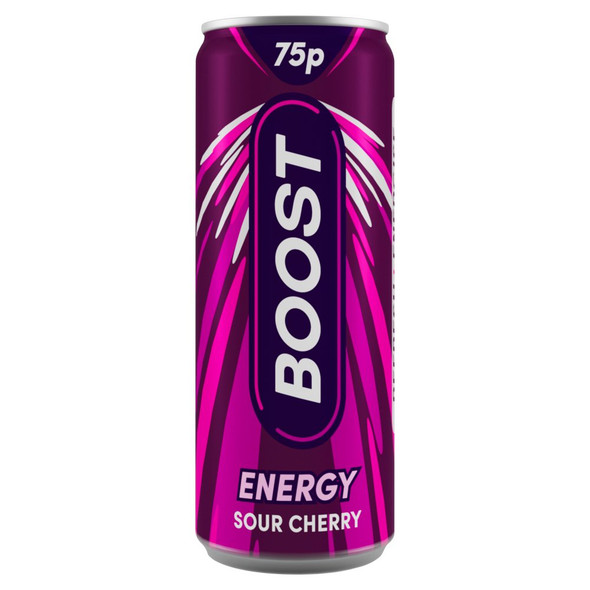 Boost Energy Sour Cherry 250 ml front view can