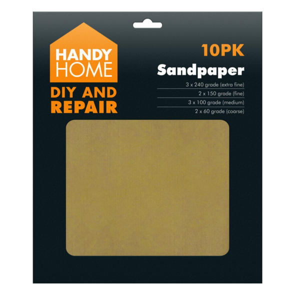 Handy Home Sandpaper 10 Pack single front view