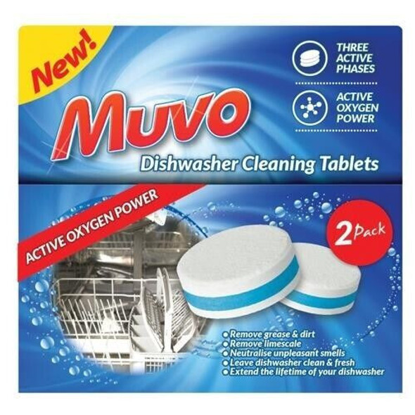 Muvo Dishwasher Cleaning Tablets 2 Pack single front view