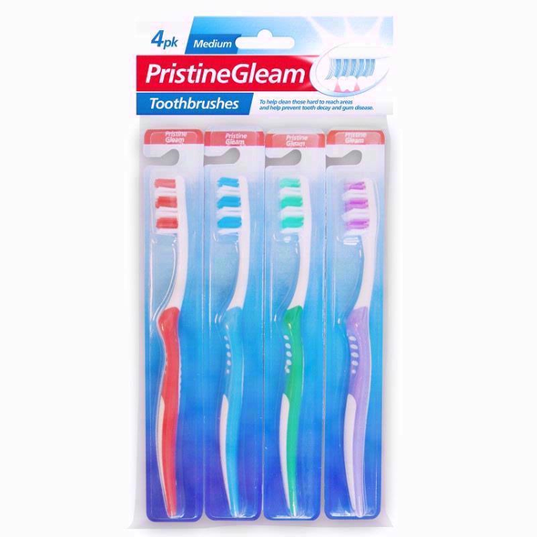 PrestineGleam Toothbrush 4 Pack single front view